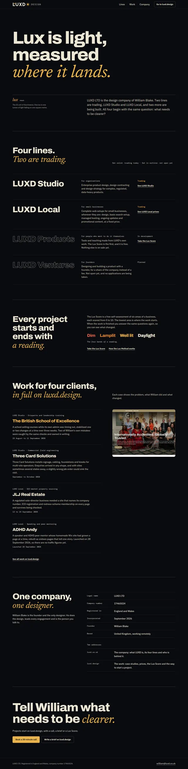 Editorial Minimalism: the whole page, top to bottom.