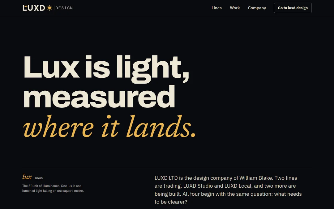 Editorial Minimalism: the opening screen at 1440 pixels wide.